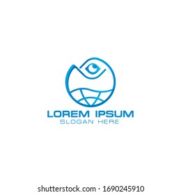 Eye care logo design. eye solution logo. natural eye care