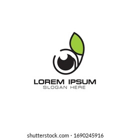 Eye care logo design. eye solution logo. natural eye care
