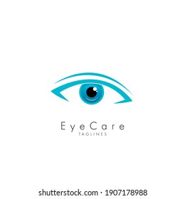 Eye Care Logo Design Symbol Template Flat Style Vector