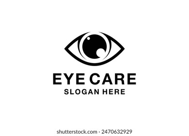 Eye Care Logo Design Template. Eye Care Clinic Logo. Vision Care Logo Vector. Eye Icon.