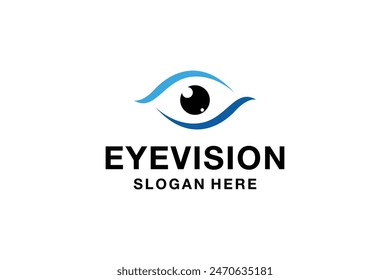 Plantilla de diseño de logotipo de cuidado ocular. Inspiración con logotipo de la clínica de cuidado ocular. Vector con el logotipo Vision Care. Icono de ojo.