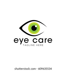 Eye care logo design template