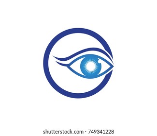 Eye care logo design template