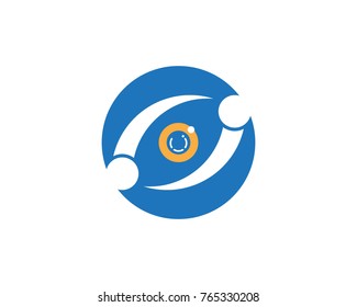Eye care logo design template