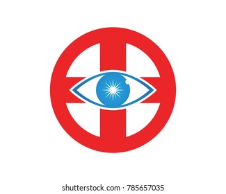 Eye care logo design template