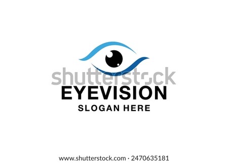 Eye Care Logo Design Template. Eye Care Clinic Logo Inspiration. Vision Care Logo Vector. Eye Icon.