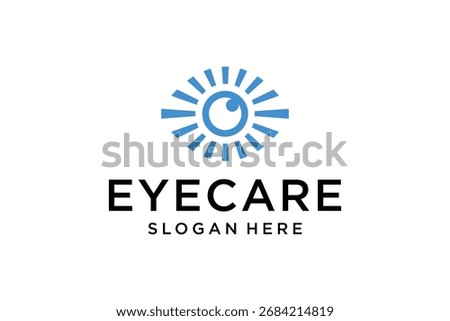 Eye Care Logo Design Template. Eye Care Clinic Logo Inspiration. Vision Care Logo Vector. Eye Icon.