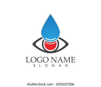 Eye care logo design vector illustration