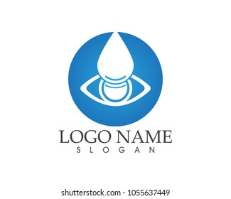 Eye care logo design vector illustration
