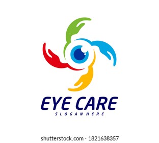 Eye care logo design vector template, Creative eye logo concept, Icon symbol, Illustration