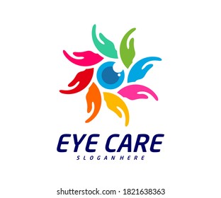 Eye care logo design vector template, Creative eye logo concept, Icon symbol, Illustration