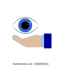 Plantilla vectorial de diseño de logotipo de cuidado ocular