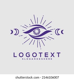 Eye care logo design vector image