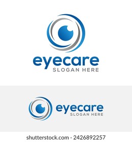 cuidado de los ojos logo diseño vector icono símbolo ilustración