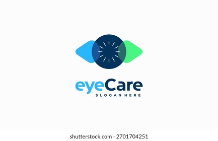 Vector del concepto de los diseños del logotipo del cuidado del ojo, símbolo del logotipo de la salud del ojo
