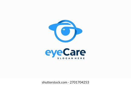 Vector del concepto de los diseños del logotipo del cuidado del ojo, símbolo del logotipo de la salud del ojo