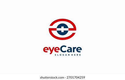 Vector del concepto de los diseños del logotipo del cuidado del ojo, símbolo del logotipo de la salud del ojo