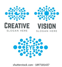 El logo de Eye Care diseña el vector. Vector de logotipo de visión