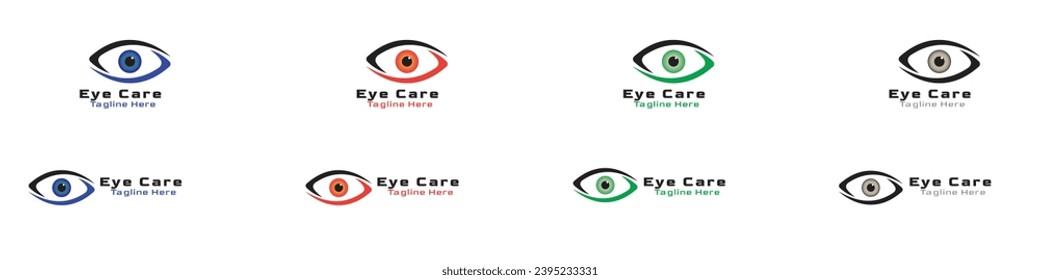 Eye Care Logo for eye hospitals clinic and optical shops