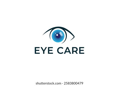 Eye Care Logo for humans. Eye treatment logo vector illustration.