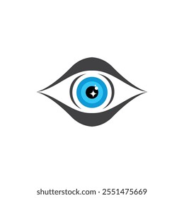 Eye care logo illustration flat design