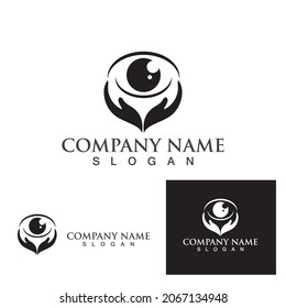 Eye care logo and symbol health 