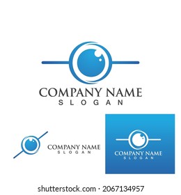 Eye care logo and symbol health 