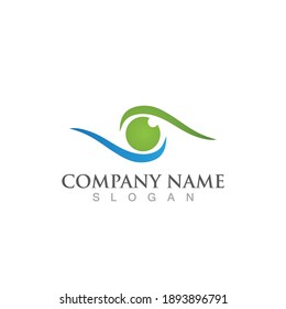 Eye care logo and symbol vector