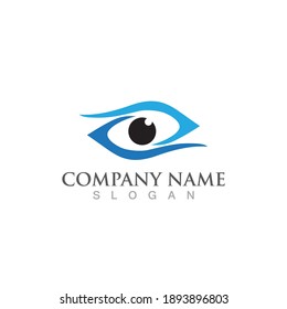 Eye care logo and symbol vector