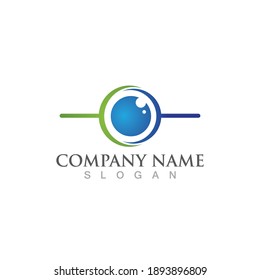Eye care logo and symbol vector