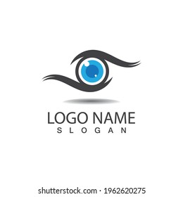 Eye care logo and symbol vector