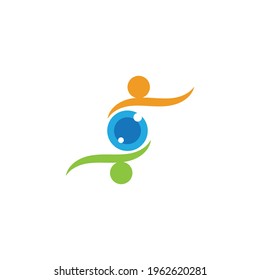 Eye care logo and symbol vector