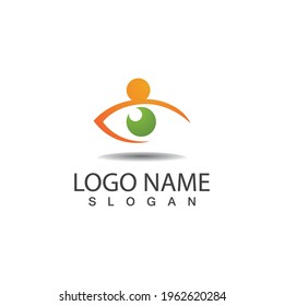 Eye care logo and symbol vector