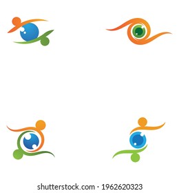 Eye care logo and symbol vector