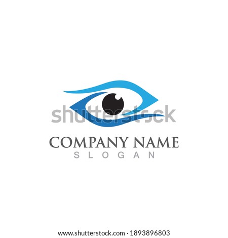 Eye care logo and symbol vector