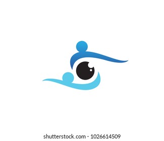 Eye care logo and symbols template vector icons app
