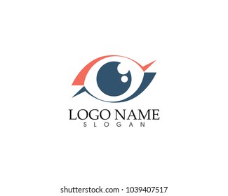 Eye care logo and symbols template vector icons app
