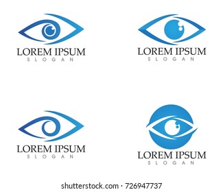 Eye care logo and symbols template vector icons app

