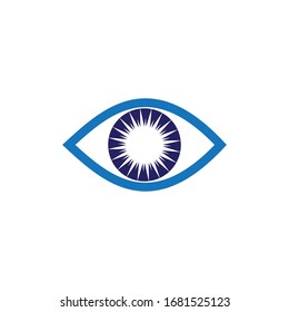 símbolo de icono de la plantilla de logotipo de atención a los ojos