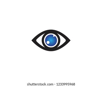 Eye care logo template vector