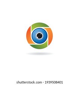 Diseño de icono vectorial de la plantilla de logotipo de cuidado ocular