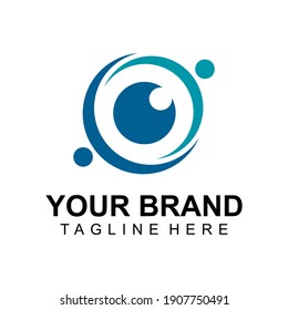 diseño de vectores de logotipo de cuidado ocular idea creativa