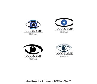 Eye care logo vector organ view vision logo and vector optical icon logo and design
