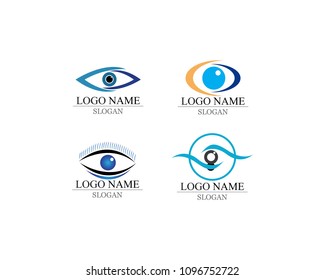 Eye care logo vector organ view vision logo and vector optical icon logo and design

