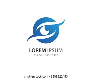 Eye care logo vector template