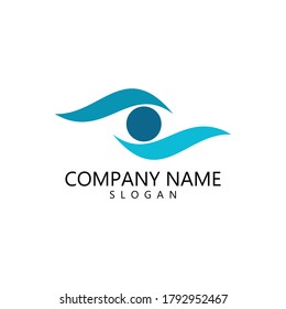 Eye care logo vector template