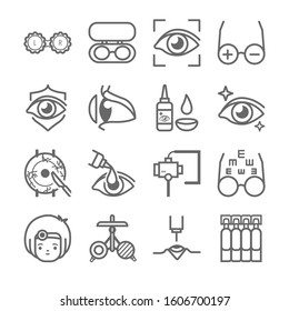 Eye care Ophthalmology vector icon