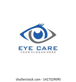 Eye care, optical logo vector