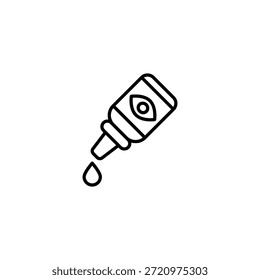 Tropfen der Augenpflege, medizinische Therapie, Umrisssymbol,