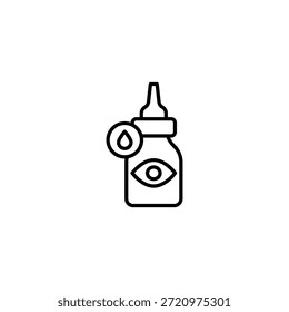 Augenpflege Lösung Umriss Symbol für Vision Gesundheit Behandlung